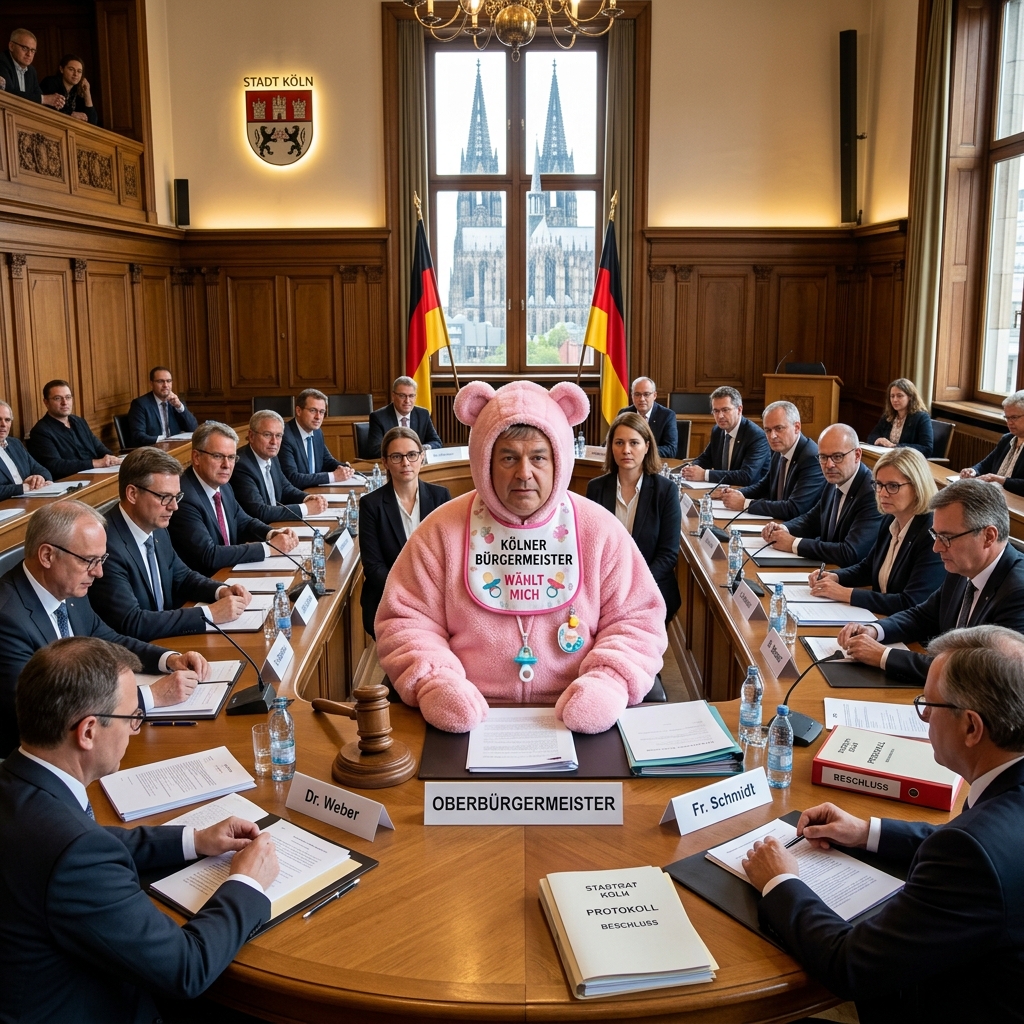Order in the Court! German Mayor Accidentally Attends City Meeting in Giant Baby Costume